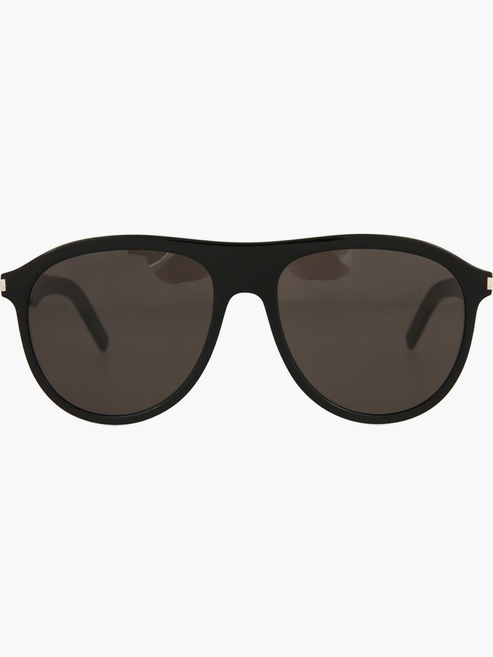 Saint Laurent Black Lightweight Aviator Sunglasses with Dark Lenses SL432 Slim